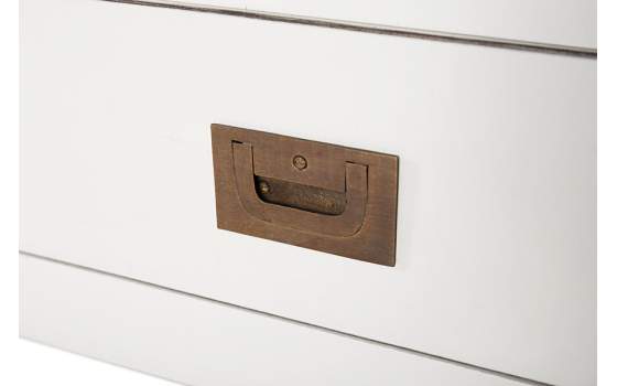 Mueble Bajo Television Colonial en Blanco Serie Everest