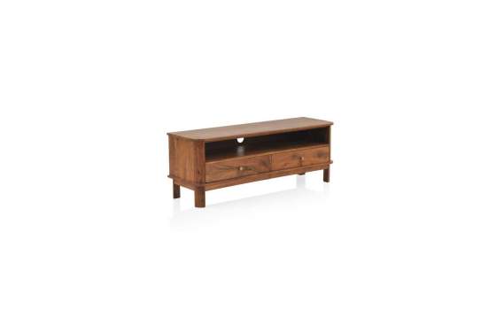 Mueble Bajo TV  2 Cajones y Estante Madera Acacia Ardusor