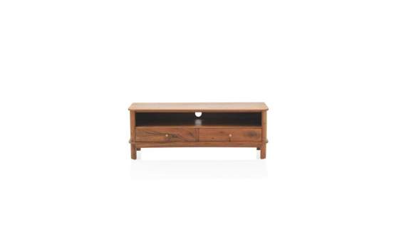 Mueble Bajo TV  2 Cajones y Estante Madera Acacia Ardusor
