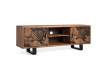 Mueble Bajo TV 2 Puertas Talladas Bicolor - Serie Daersin