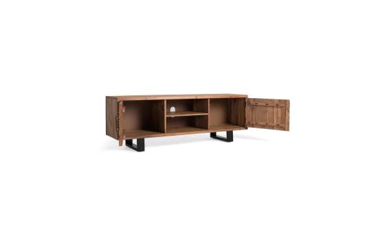 Mueble Bajo TV 2 Puertas Talladas Bicolor - Serie Daersin