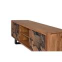 Mueble Bajo TV 2 Puertas Talladas Bicolor - Serie Daersin
