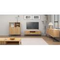 Mueble Bajo TV 2 Puertas y Cajon Madera Natural Serie Anube
