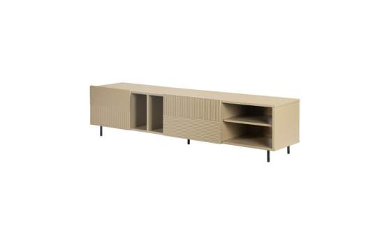 Mueble Bajo TV 2 Puertas y Estantes Color Beige Serie Bester