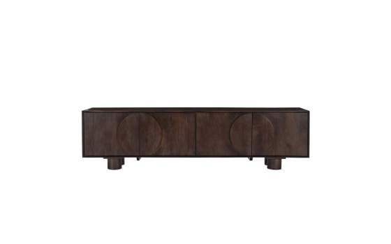 Mueble Bajo TV 210 cm con 4 Puertas Color Nogal - Acheu
