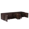 Mueble Bajo TV 210 cm con 4 Puertas Color Nogal - Acheu