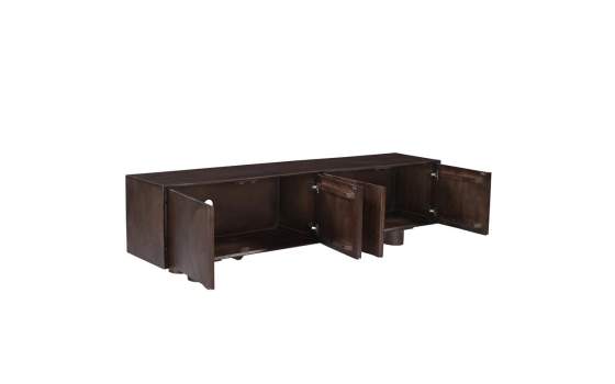 Mueble Bajo TV 210 cm con 4 Puertas Color Nogal - Acheu
