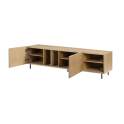 Mueble Bajo TV 3 Puertas Madera Roble y Patas Metal Bester