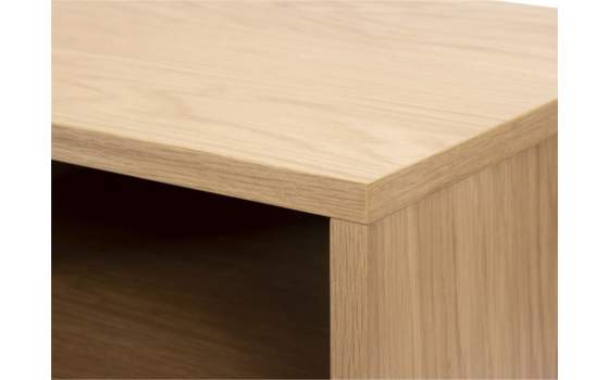 Mueble Bajo TV 3 Puertas Madera Roble y Patas Metal Bester