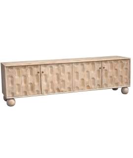 Mueble Bajo TV 4 Puertas Blanco Decape Serie Alting