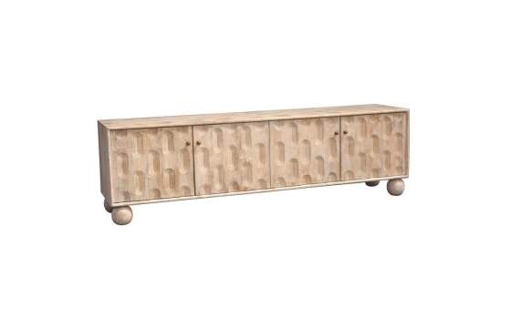 Mueble Bajo TV 4 Puertas Blanco Decape Serie Alting