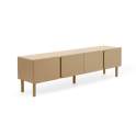 Mueble Bajo TV 4 Puertas Redondeadas beige Serie Athin