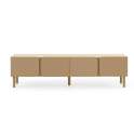 Mueble Bajo TV 4 Puertas Redondeadas beige Serie Athin