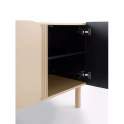 Mueble Bajo TV 4 Puertas Redondeadas beige Serie Athin