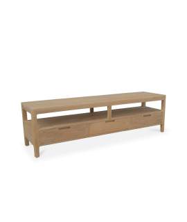 Mueble bajo TV Actual con 3 Cajones en teca - Serie Ardey