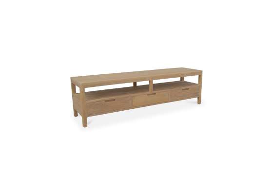 Mueble bajo TV Actual con 3 Cajones en teca - Serie Ardey