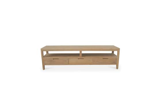 Mueble bajo TV Actual con 3 Cajones en teca - Serie Ardey