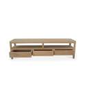Mueble bajo TV Actual con 3 Cajones en teca - Serie Ardey