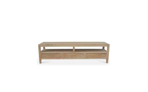 Mueble bajo TV Actual con 3 Cajones en teca - Serie Ardey