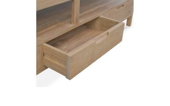 Mueble bajo TV Actual con 3 Cajones en teca - Serie Ardey