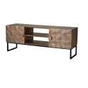 Mueble Bajo TV Industrial 2 Puertas 2 Estantes Cobrens