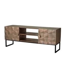 Mueble Bajo TV Industrial 2 Puertas 2 Estantes Cobrens