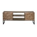 Mueble Bajo TV Industrial 2 Puertas 2 Estantes Cobrens