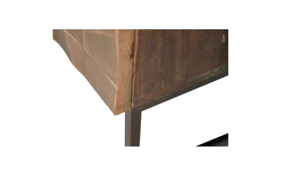 Mueble Bajo TV Industrial 2 Puertas 2 Estantes Cobrens