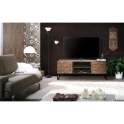 Mueble Bajo TV Industrial 2 Puertas 2 Estantes Cobrens