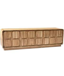 Mueble bajo TV Madera Mango Natural 4 Puertas Agassiz