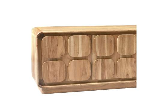 Mueble bajo TV Madera Mango Natural 4 Puertas Agassiz