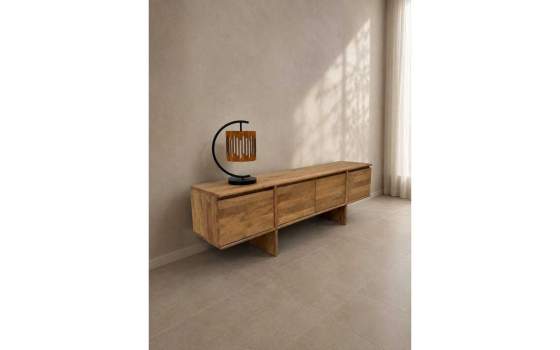 Mueble Bajo TV Mango Natural 4 Puertas - Serie Algeo