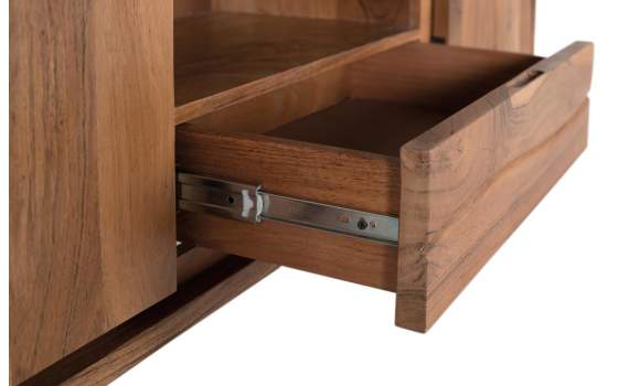 Mueble Bajo TV Moderno Madera Acacia y Metal Aratany