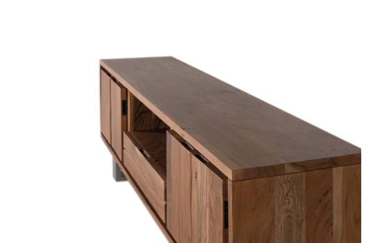 Mueble Bajo TV Moderno Madera Acacia y Metal Aratany