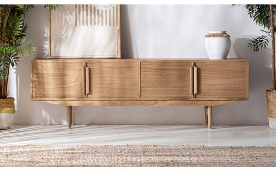 Mueble Bajo TV Nordico 4 Puertas Serie Avre