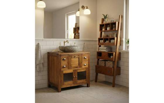 Mueble Baño Colonial 4 Cajones 2 Puertas - Serie Star