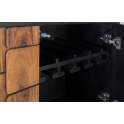 Mueble Bar 4 Puertas Bicolor Negro Madera Serie Mysore