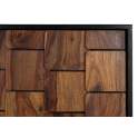 Mueble Bar 4 Puertas Bicolor Negro Madera Serie Mysore