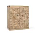 Mueble Bar con Barra en Mango Natural Serie Ameland Mueble Bar con Barra en Mango Natural Serie Ameland