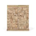 Mueble Bar con Barra en Mango Natural Serie Ameland Mueble Bar con Barra en Mango Natural Serie Ameland
