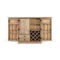 Mueble Bar con Barra en Mango Natural Serie Ameland Mueble Bar con Barra en Mango Natural Serie Ameland