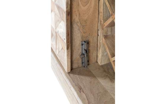 Mueble Bar con Barra en Mango Natural Serie Ameland Mueble Bar con Barra en Mango Natural Serie Ameland