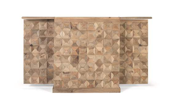 Mueble Bar con Barra en Mango Natural Serie Ameland Mueble Bar con Barra en Mango Natural Serie Ameland