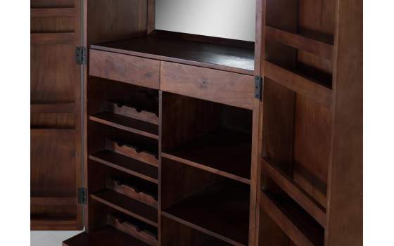 Mueble Bar Madera Colonial Actual 2 Puertas Serie Aterian