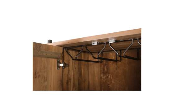 Mueble Bar Rustico 2 Puertas Madera Metal - Serie Boreal