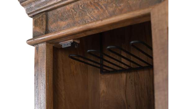 Mueble Bar Rustico Madera Maciza 4 Estantes Ameland