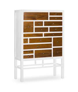 Mueble Cajonera Estilo Oriental Blanca Clasica Serie Abeast