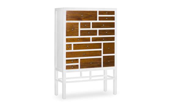 Mueble Cajonera Estilo Oriental Blanca Clasica Serie Abeast