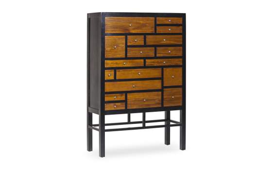 Mueble cajones oriental salon y recibidor madera maciza