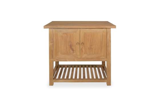 Mueble de Baño Teca 2 Puertas Estante - Serie Calcun